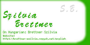 szilvia brettner business card